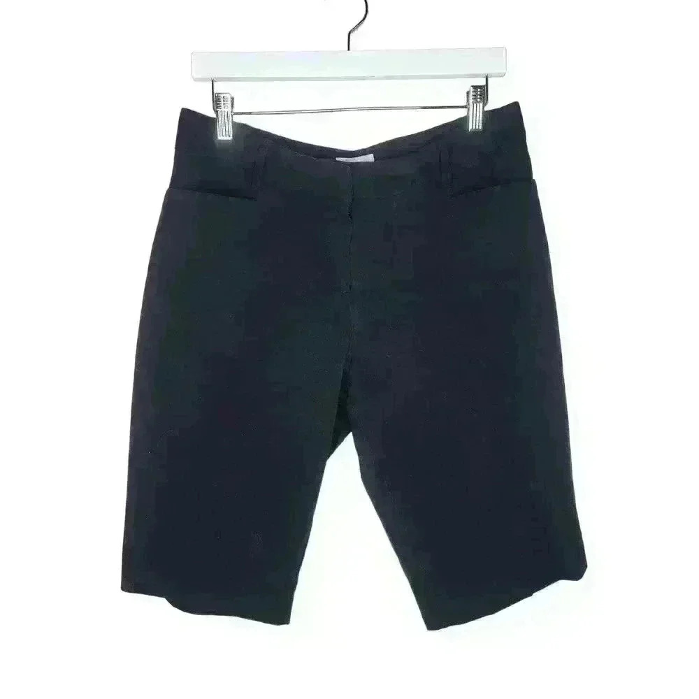 New york & Co women's black dress shorts Bermuda shorts size 10